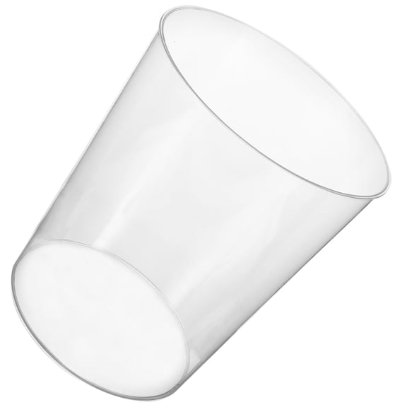 Minimalist Garbage Bin Transparent Rubbish Round Waste Basket Clear Container Office Baby White