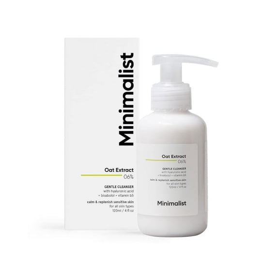Minimalist Gentle Face Wash With 6% Oat Extract & Hyaluronic Acid For Sensitive Skin 120 ML