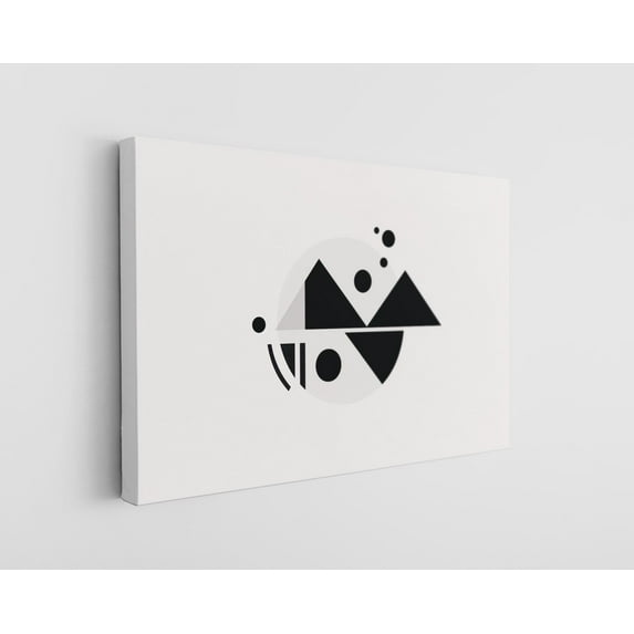 Minimalist Geometric Art Canvas Print - Modern Abstract Black and White Wall Decor - High-Quality Handcrafted Canvas - Stylish Wall Art - Gift for Contemporary Spaces