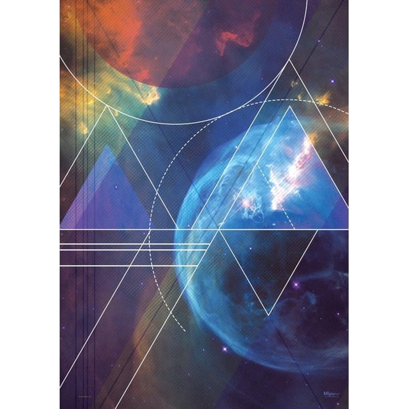 Minimalist Geometric Galaxy (Circles) MightyPrint Wall Art MP17240383