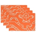 thumbnail image 1 of Minimalist Gingerbread Man 4-Piece 12x18in Heat-Proof Place Mats Set, Non-Slip for Family Dining, 1 of 8