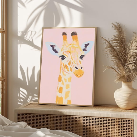 Minimalist Giraffe Print Poster Boho Nursery Wall Art Home Decor, Size 12x18 UNFFRAMED F03.1.6l2790