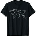 thumbnail image 1 of Minimalist Globe World Map T-shirt Travel Traveler Graphic T-Shirt, 1 of 4