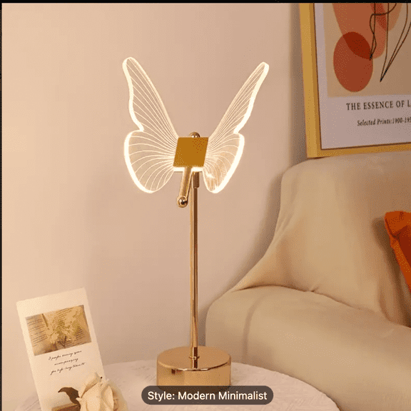 Minimalist Gold Butterfly Ambiance Lamp