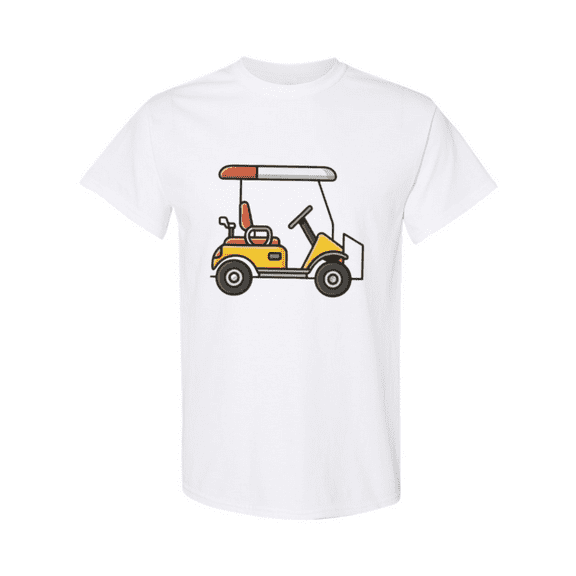 Minimalist Golf Cart Wrinkle Design Simple Sport Graphic Art Unisex T-Shirt, up to size 5XL