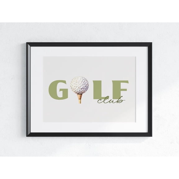 Minimalist Golf Club Print Poster Modern Green Golf Poster, Size 8x12 UNFFRAMED F03.1.6l1470