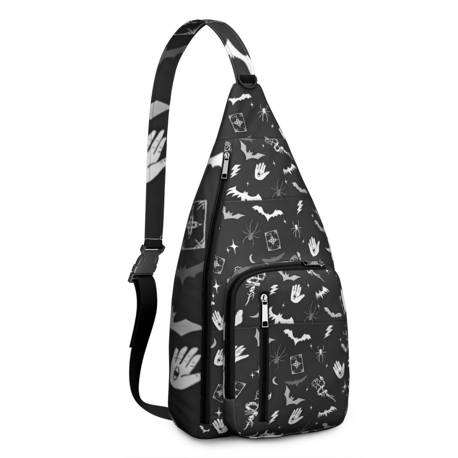 Minimalist Gothic Sling Shoulder Bag - Waterproof & Scratch-resistant Travel Backpack for Teens & Young Adults