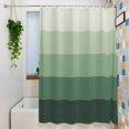 thumbnail image 1 of Minimalist Green Gradient Stripe Shower Curtain for Bathroom, Color Ombre Art Waterproof Shower Curtains Washable Quick Dry with Hooks Bathtub Curtains 72x72IN, 1 of 9