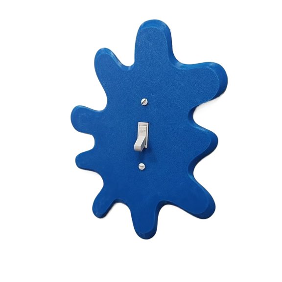 Minimalist Green Ink Splash Decorative Light Switch Panel for Home Wall Outlet Cover - Modern Art Style Interior Upgrade for Living Room, Kitchen, Bathroom