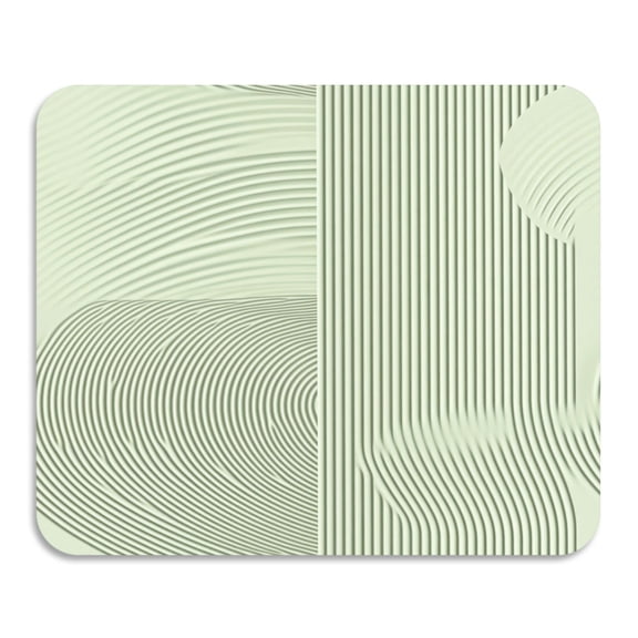 Minimalist Green Line Pattern Diatomaceous Earth Water Absorbent Mat, Anti-Slip Rubber Backing, 23.6" x 19.7"