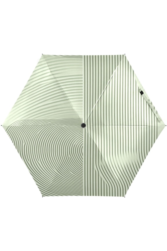 Minimalist Green Line Pattern Umbrellas for Sun Auto Open Close UV50+ Waterproof 5-Fold Compact Fiberglass Frame