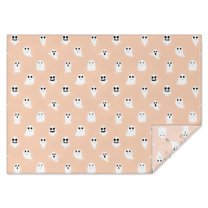 Minimalist Halloween Ghost Pattern Rectangle Tablecloth 60"x84",Waterproof Polyester Rectangle Table Cloth, Wipeable Spillproof Polyester Tablecloth for Dining, Camping, Indoor and Outdoor