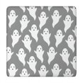 thumbnail image 1 of Gray Halloween White Ghosts Square Fitted Tablecloth with Elastic Edge,Square Table Cover,Washable Elastic Table Cover for Home Kitchen Party Decor 34"x34", 1 of 6
