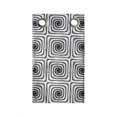 thumbnail image 1 of Minimalist Hanging Pocket Organizer, Simplistic Square Shaped Spiral Labyrinth Geometric Pattern Art Deco, Printed Polyester Storage Bag with Pockets, 9" x 27", Dark Blue Grey White, 1 of 2