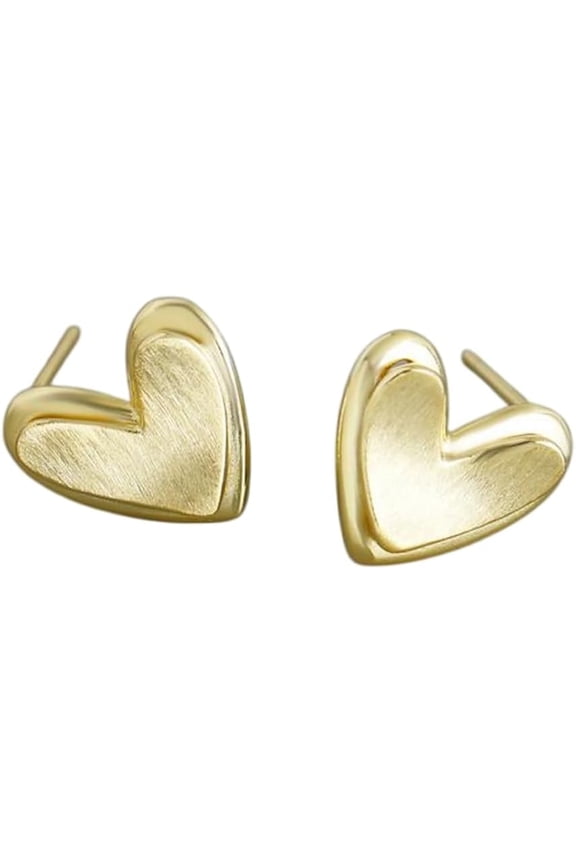 Minimalist Heart Stud Earrings for Women Sterling Silver Tiny Cartilage Earring Hypoallergenic Tragus Piercing Jewelry Dainty Love Heart Promise for Wedding Engagement Valentine