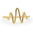 thumbnail image 1 of Minimalist Heartbeat Promise Ring 925 Sterling Silver Size 8, 1 of 6