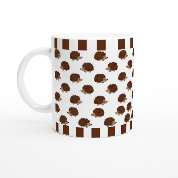 Minimalist Hedgehog Ceramic Mug Perfect Gift Hedgehog Fans.