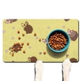 thumbnail image 1 of Minimalist Hedgehog Pet Food Mat - Waterproof Dog Feeding Pad with Abstract Hedgehog & Floral Pattern, Easy to Clean, 1 of 3
