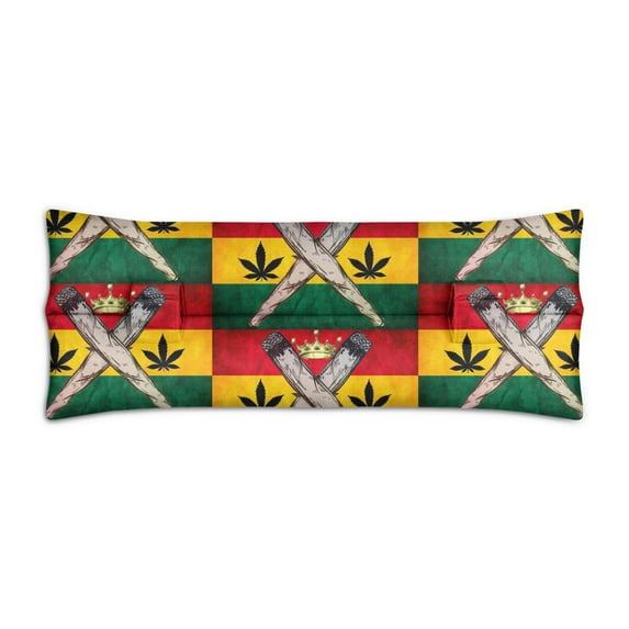 Minimalist Hemp Leaf Design Mastectomy Pillow - Machine Washable Seatbelt Cushion for Elderly & Surgery Patients