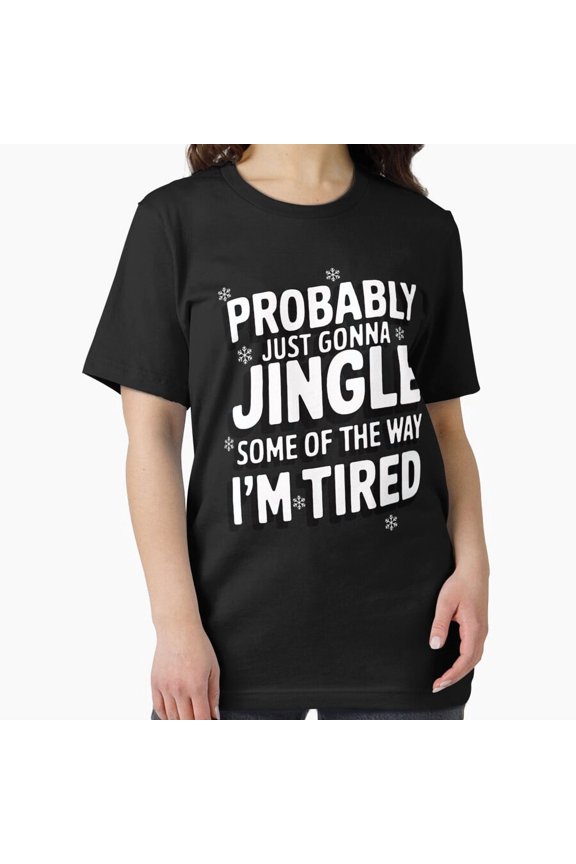 Minimalist Holiday Tired Tee Bold Black And White Funny Graphic Unisex T-Shirt, up to Size 5XL