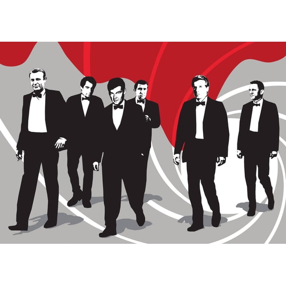 Minimalist James Bond Reservoir Dogs Mashup Poster