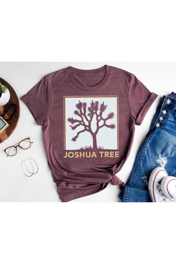 Minimalist Joshua Tree Graphic Tee: Desert Nature Shirt TSHIRT All Size S-5XL