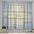 thumbnail image 1 of Minimalist Kitchen Curtains, Modern Art Style Geometric Long Striped Forms Graphic Illustration, Two Panels Drapes with Rod Pocket Room Decor, 55" X 45", Pale Yellow Blue, by Ambesonne, 1 of 3