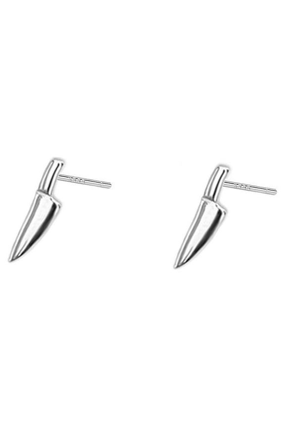 Minimalist Knife Real Little Stud Earrings for Women 925 Sterling Silver Tiny Small Cartilage Tragus Studs Earring