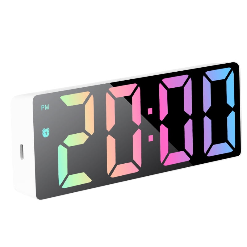 Minimalist LED Digital Clock - Multifunctional Alarm Clock with Color ...