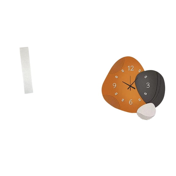 Minimalist Lampshade Wall Clock Ornament Creative Design Paper Wood Material for Study Bedroom Home