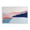 thumbnail image 1 of Stupell Industries Minimalist Landscape Blue and Pink White Framed Giclee Art, design by Petal Prints Design, 1 of 8