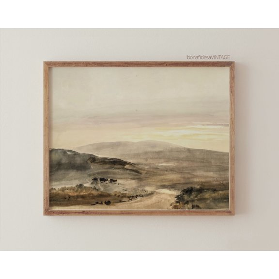 Minimalist Landscape Print Poster, Vintage Wall Art Poster, Art Print Posters, Poster Wall Art Poster,, Unframed Poster Size 12x18 F03.1.18l1855