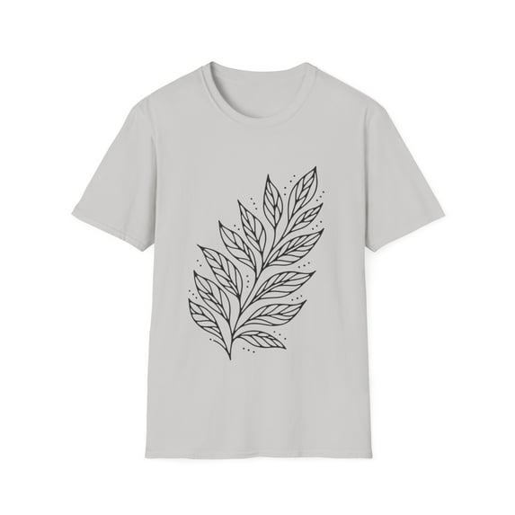 Minimalist Leaf Design Tee - Customizable in 7 Stunning Colors