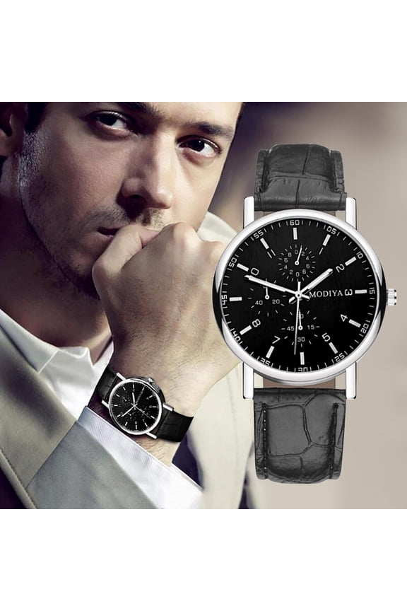Minimalist Leather Strap Quartz Watch – Analog Display, Simple Dial, Stainless Steel Case, Unisex Fashion Wristwatch