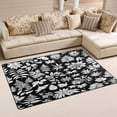 thumbnail image 1 of Minimalist Leaves Pattern Design Soft Polyester Area Rug 60''x39'', Non Slip, Memory Foam, Water Absorbent, 1 of 7