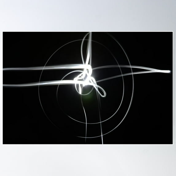 Minimalist Light Painting – Abstract Light Art Photography Poster Wall Art, Modern Wall Decor For Living Room Bedroom, 16x24 UNFRAMED