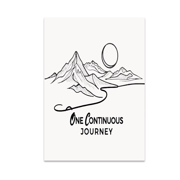 Minimalist Line Art Mountains - Nature Lover - 13x19 Poster Print