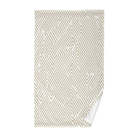 Minimalist Line Design Soft 100% Cotton Towel, High Absorbency, Single Pack, 16" x 28"
