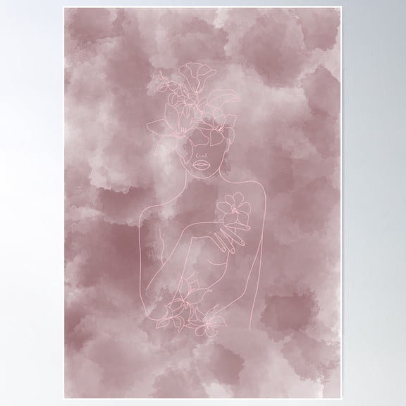 Minimalist Line Drawing Poster Wall Art, Modern Wall Decor For Living Room Bedroom, 16x24 UNFRAMED