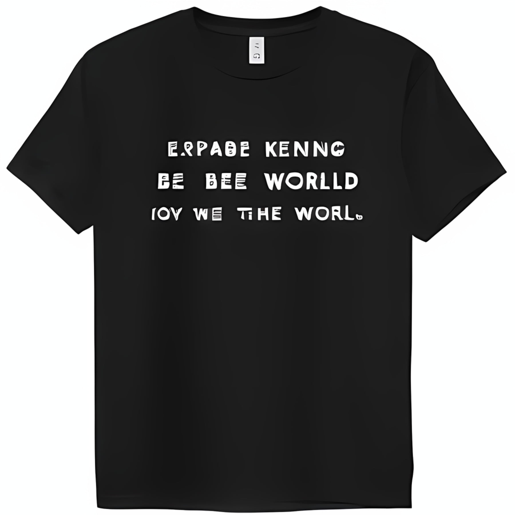 Minimalist Line Work Black TShirt with 'Epaul Kenning Bee World