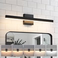 thumbnail image 1 of Minimalist Linear LED Modern Lighting Fixtures 24'' Bathroom Black Vanity Light Dimmable Over Mirror Wall Sconce for Bathroom, 1 of 10