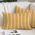 thumbnail image 1 of Minimalist Lines Queen Size Pillow Cover,Pillowcase Protectors with Zipper,Breathable Decorative Throw Pillow Case Cover,Retro Rustic Simple Stripes Texture Orange Pillow Shams for Couch 20x30Inch, 1 of 7
