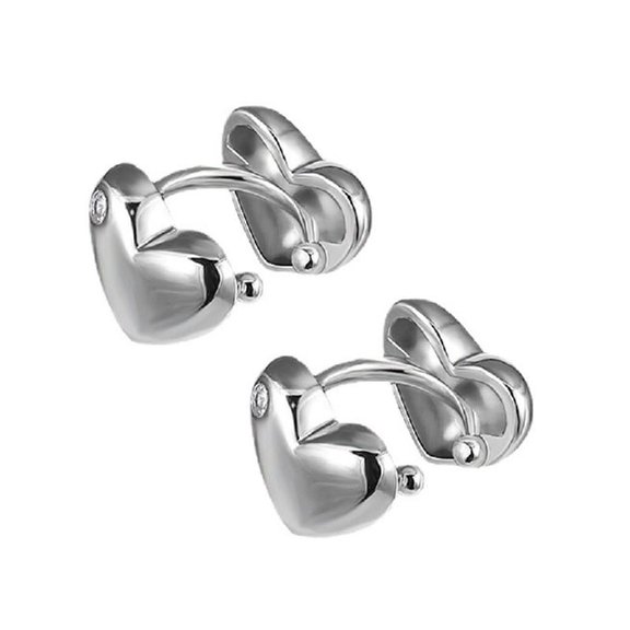 Minimalist Love Ear Cuff Earring Small Heart Cute Cartilage Climber Non Piercing Upper Ear Huggie Valentine Day Gift