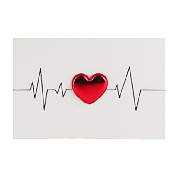 Minimalist Love Greeting Card - 'Simple Heart - Lovely Gifts for Him, Her, Husband, Wife, Girlfriend, Boyfriend, Spouse, Partner, Couples, Women, Men - Valentines Day
