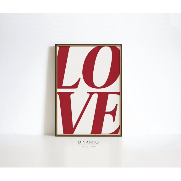 Minimalist Love Typography Romantic Quote Unframed Paper Print
