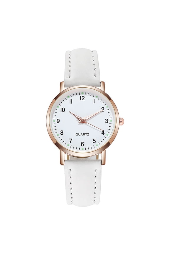 Minimalist Luminous Frosted Leather Casual Wrist Watch for Men and Women