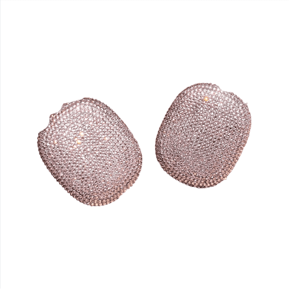 Minimalist Luxury AirPods Max Ear Covers, Full Rhinestone Glitter Design