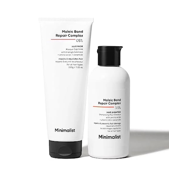Minimalist Maleic Bond Repair Complex Shampoo Conditioner Combo (Hair Shampoo Mask) | Hair Care Kit | For Women Men