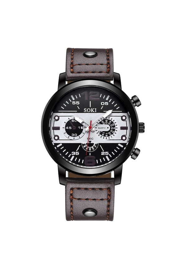 Minimalist Men’s Analog Wrist Watch, Simple Fashion Quartz Watch with Clean Dial Design for Daily Wear, Business and Casual Style