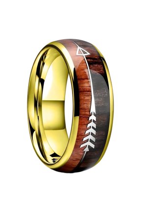 Minimalist Men's Tungsten Steel Arrow Pattern Ring Jewelry